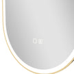 HOMCOM Bathroom Mirror with LED Lights, 100x70cm Oval Bathroom Mirror, Dimmable, Bluetooth, Anti-Fog, Gold Tone – view 10