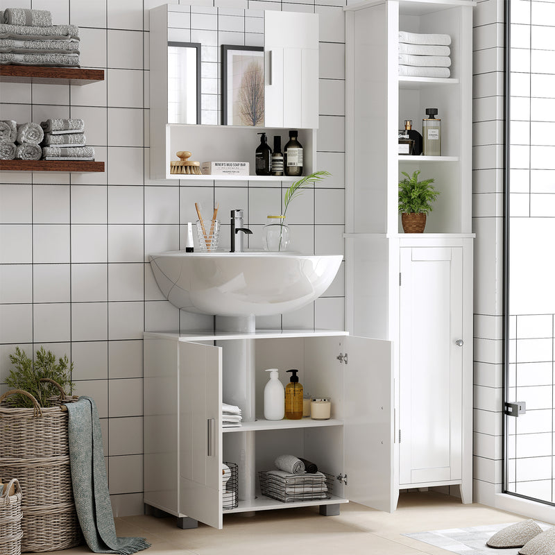 White wall mirror cabinet – image 4