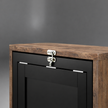 Fold-out desk with chalkboard – rustic brown & black – image 8