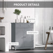 Grey 2-drawer bathroom cabinet – image 6
