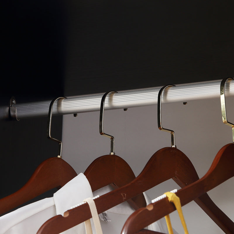 Black open wardrobe on wheels – image 9