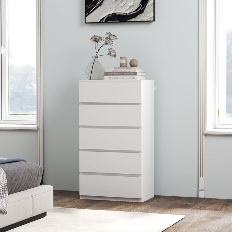 White 5-drawer chest – image 10