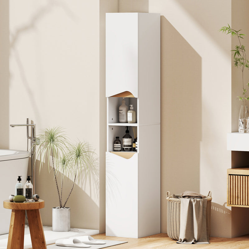 Tall slim 2-door bathroom cabinet – image 10