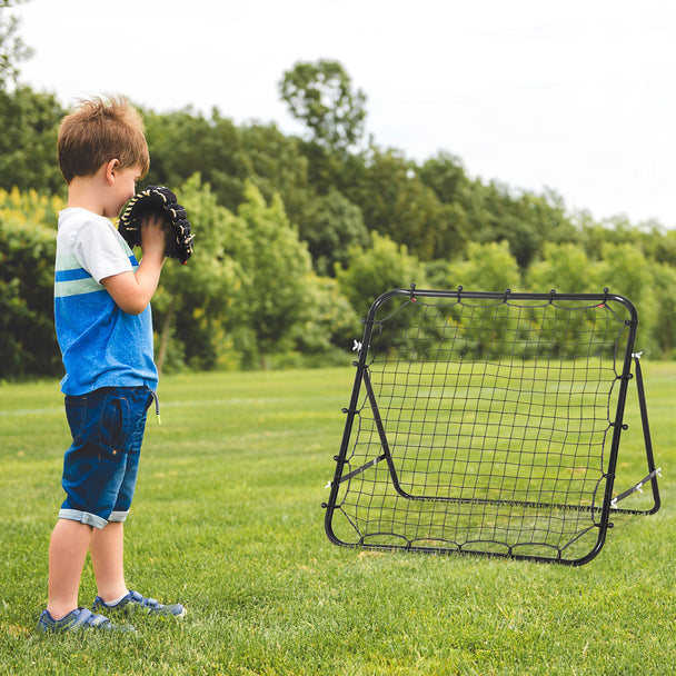 Black 96 cm football rebounder – image 2