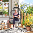 Rattan hanging egg chair – image 2