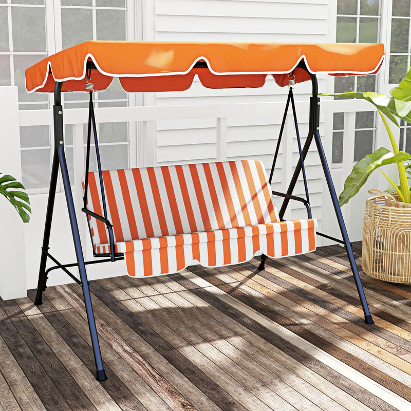 Orange 3-seater swing – image 2