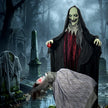 180cm Animated Witch with Floating Ghost, Light & Sound – image 9 of 9