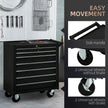 7-Drawer Lockable Rolling Tool Cabinet – Matte Black – image 6 of 9