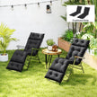 Black sun lounger cushions 190 x 56 cm – image 2