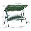 Green striped swing seat – image 3