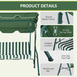Green striped swing seat – image 5