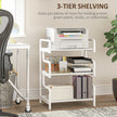 White 3-tier printer stand – image 4