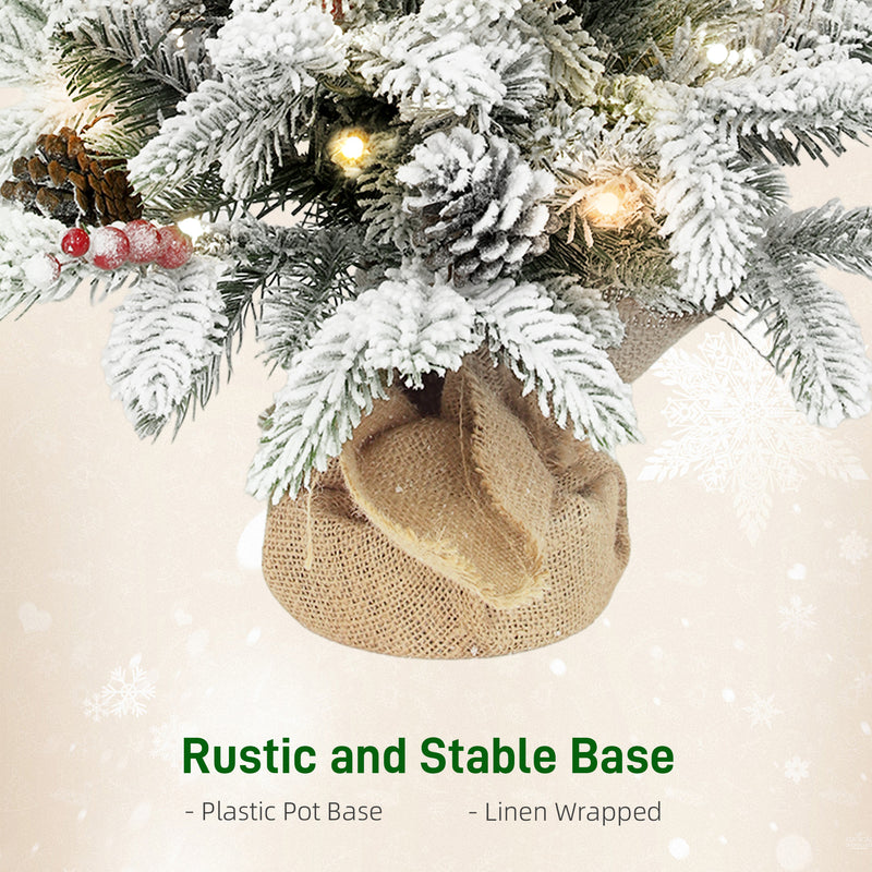 60 cm snowy tabletop tree with timer – image 7