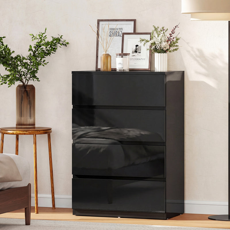 HOMCOM Chest of Drawers, 4-Drawer Storage Cabinets, Modern Dresser, Storage Drawer Unit for Bedroom – view 8