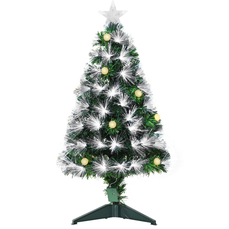 3ft pre-lit Christmas tree with warm white lights and star topper