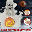 183cm Hanging Witch with Pumpkin, Glowing Eyes & Sound – image 6 of 9