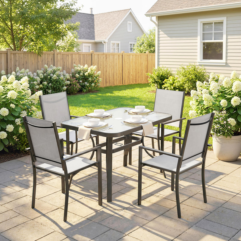 Rectangular glass dining set – image 9