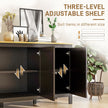 Black & natural 2-door sideboard – image 5