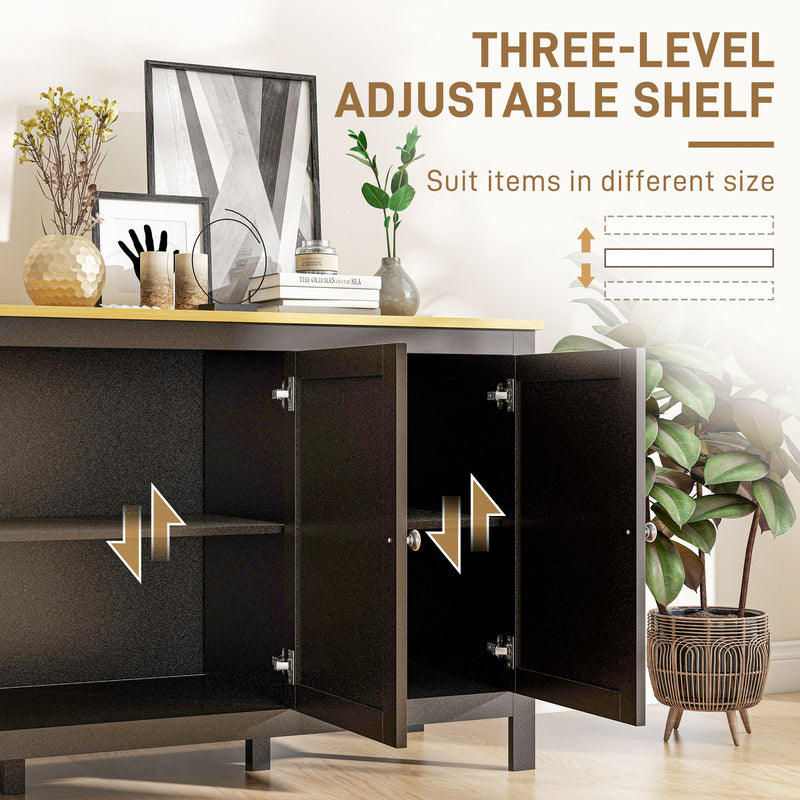 Black & natural 2-door sideboard – image 5