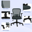 Charcoal grey mesh office chair – image 7