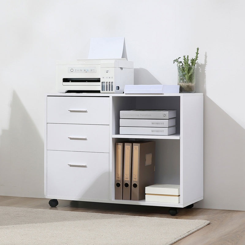Mobile printer stand with drawers – image 7