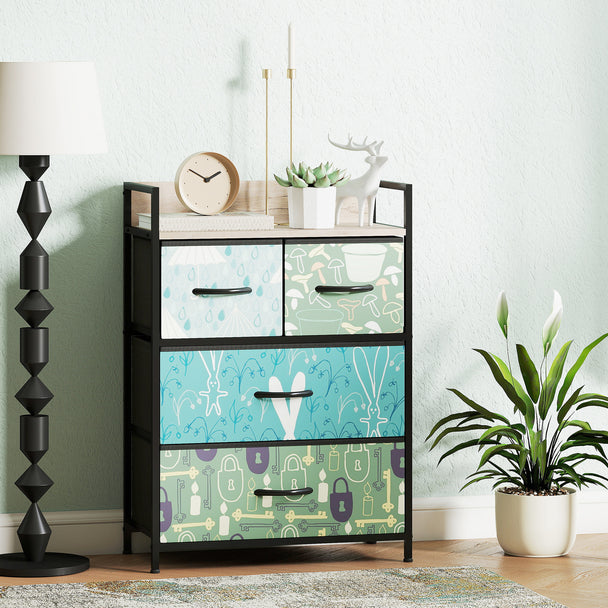 4-drawer fabric chest of drawers – image 2