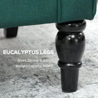 Wingback Accent Chair, Retro Upholstered Button Tufted Occasional Chair for Living Room and Bedroom, Dark Green