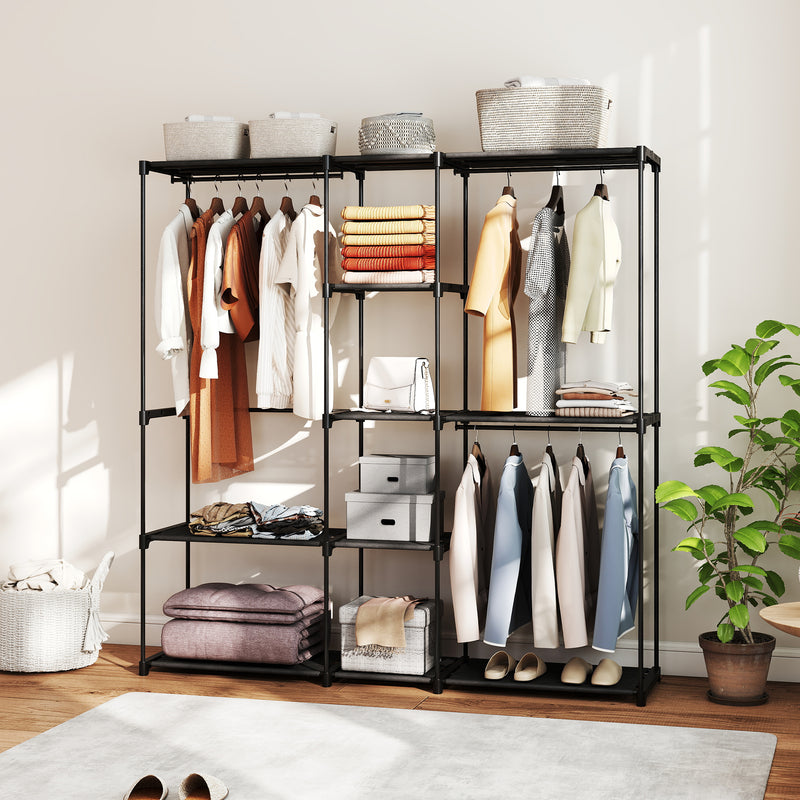 182 cm black open wardrobe – image 9