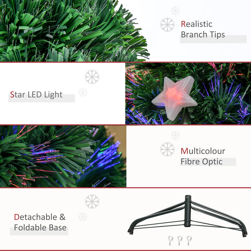 4ft fibre optic Christmas tree with star lights – image 7