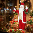 Close-up of Santa's clothing and accessories