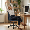 Vinsetto Computer Desk Chair, Mesh Office Chair with Adjustable Height and Swivel Wheels, Armless Study Chair, Dark Grey – view 6