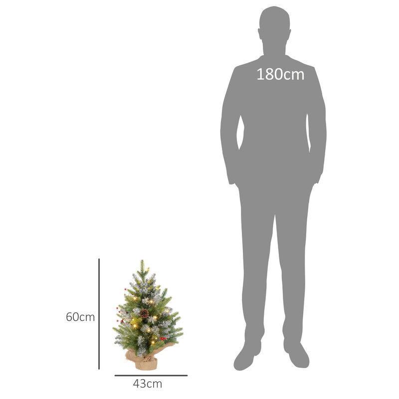 Set of 2 2ft pre-lit tabletop trees – image 3
