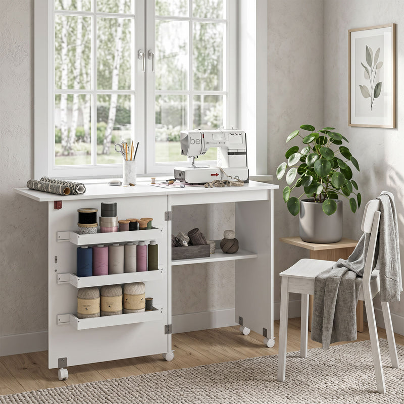 Folding sewing table – white – image 8
