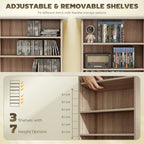 360 CD Storage Unit - Natural Wood Finish