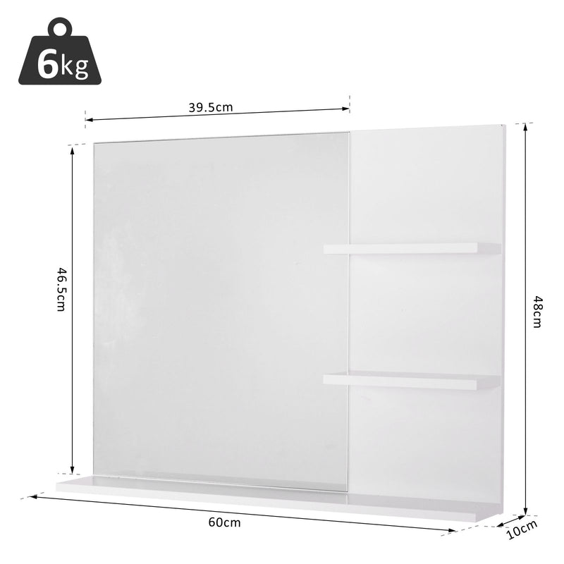 Wall mirror with shelves – image 3