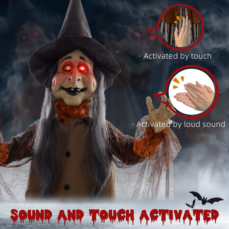 183cm Animated Witch with Glowing Eyes & Potion Bottle – image 6 of 9