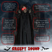 195cm Animated Winged Grim Reaper with Glowing Eyes & Sound – image 4 of 9