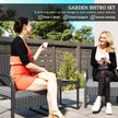 3-piece rattan bistro set – image 4