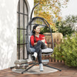 Rattan hanging egg chair – image 8