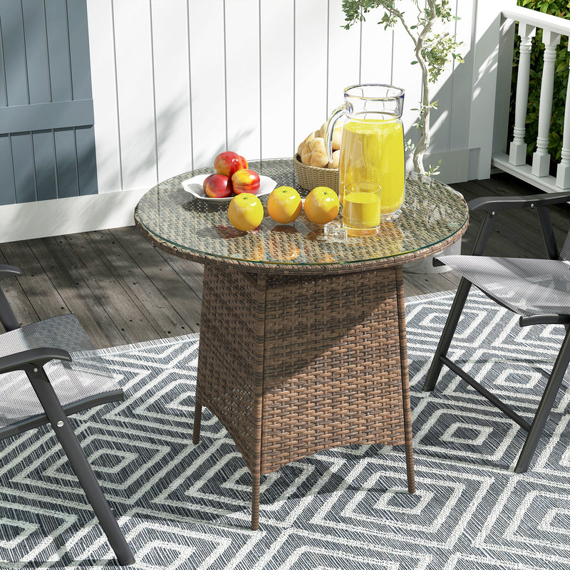 Round rattan garden table – image 8