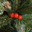 5ft snow-dipped tree with berries and pine cones – image 9