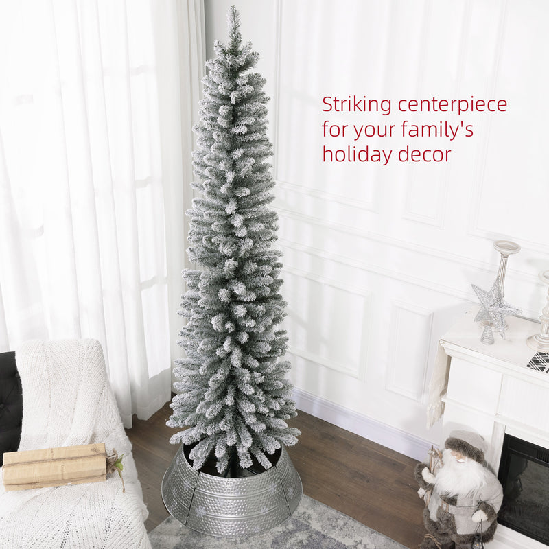 7ft snowy pencil Christmas tree – image 4