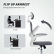 HOMCOM Mesh Back Office Chair, with Lumbar Support - Charcoal Grey – view 7
