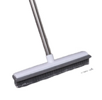 Rubber Pet Hair Broom — Adjustable Telescopic Handle