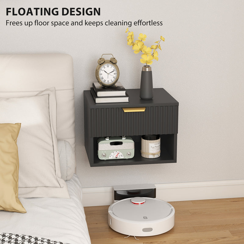Fluted floating bedside tables – image 6