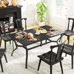 6-seater slatted steel table – image 9