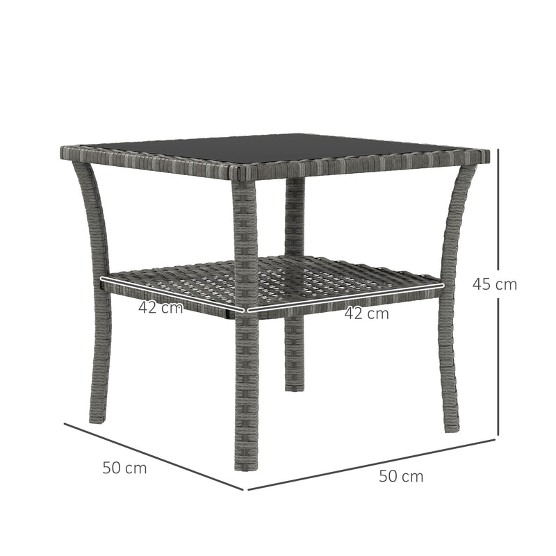 2-tier rattan coffee table – image 3