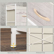 White & natural 6-drawer fabric chest – image 7