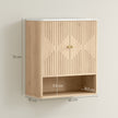 Bathroom wall cabinet in oak & white – image 3