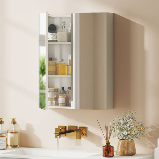 White 60 x 75 cm mirror cabinet – image 2